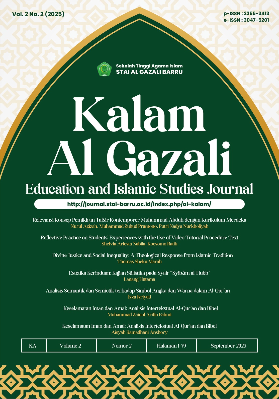 					View Vol. 3 No. 1 (2026): Education and Islamic Studies Journal (Februari-September) 
				